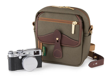 Billingham Pola Stowaway - Sage Fibrenyte/ Chocolate Leather