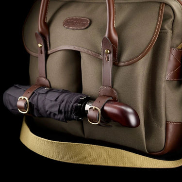 Billingham Thomas Briefcase / Laptop Bag - Sage Fibrenyte / Chocolate Leather