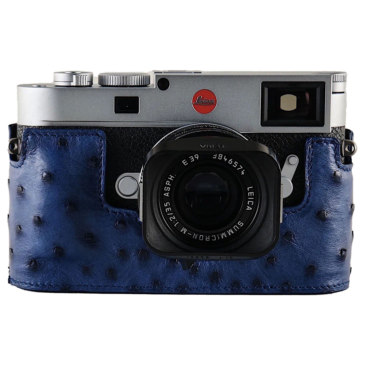 Oberwerth Blue Ostrich TagCase for Leica M11