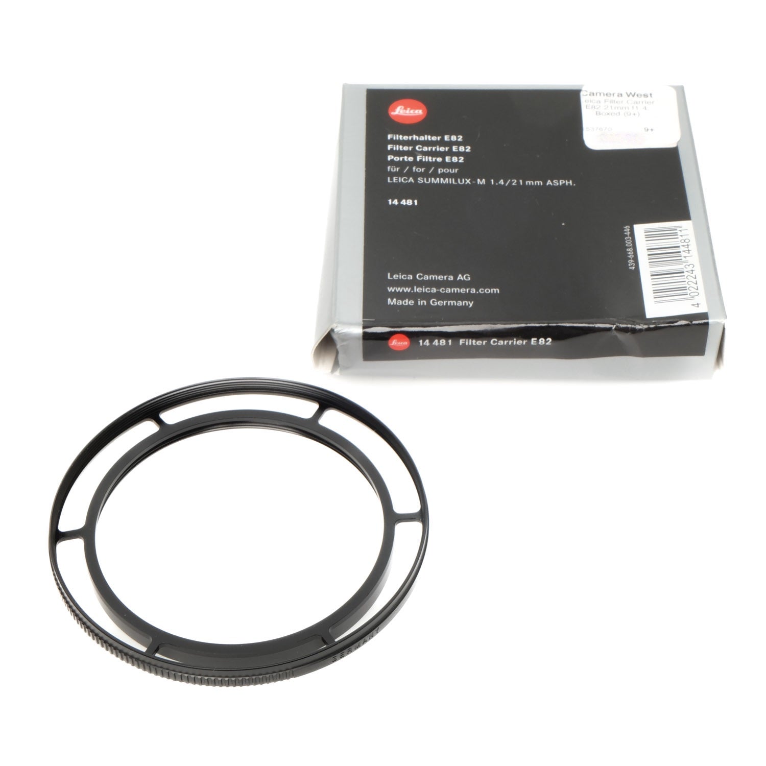 Leica Filter Carrier E82 21mm f1.4, Boxed (9+)