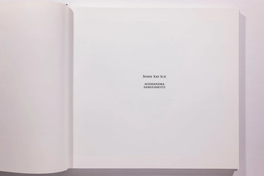Alessandra Sanguinetti, Some Say Ice, Unsigned