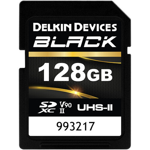 Delkin 128gb UHS-II Black SD Card