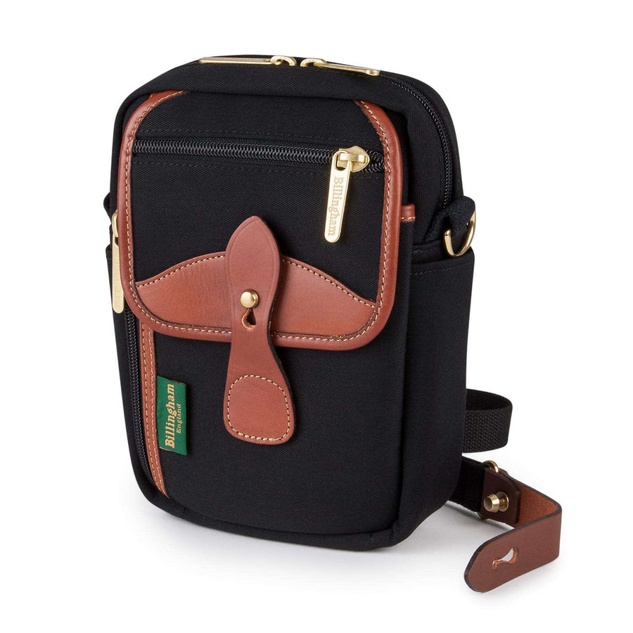 Billingham Airline Stowaway Black Canvas / Tan Leather