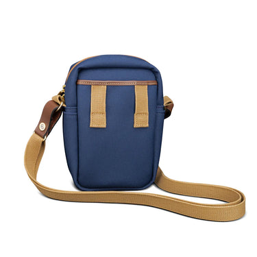 Billingham Airline Stowaway Navy Fibrenyte / Chocolate Leather