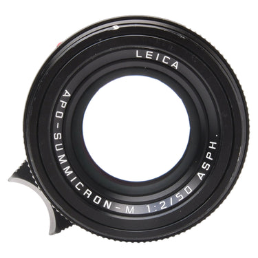 Leica 50mm APO-Summicron-M front view showing name ring and front element