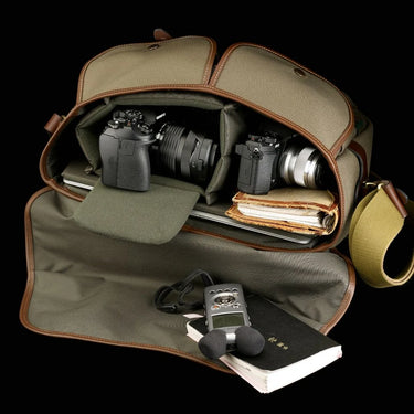 Billingham Hadley One - Sage Fibrenyte / Chocolate Leather