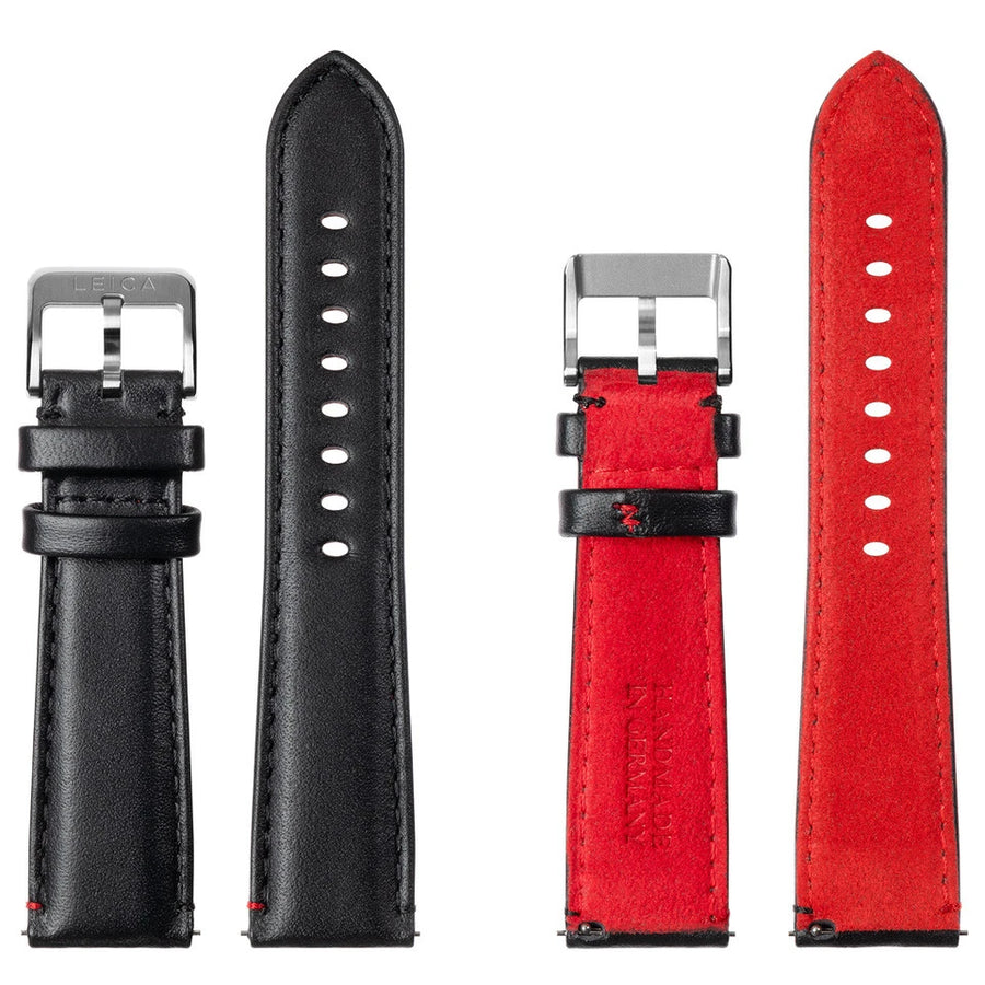 Leica Watch Strap in Black Calf Leather