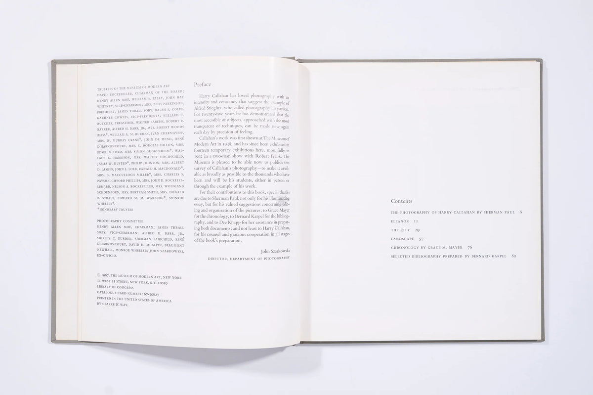 Harry Callahan - The Museum of Modern Art (1967) (8+)
