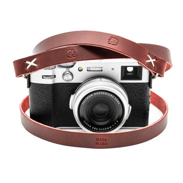 Owlkrown Raw Vintage Leather Strap - Red Dune 45"