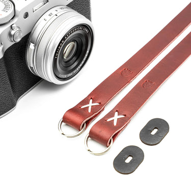 Owlkrown Raw Vintage Leather Strap - Red Dune 45"