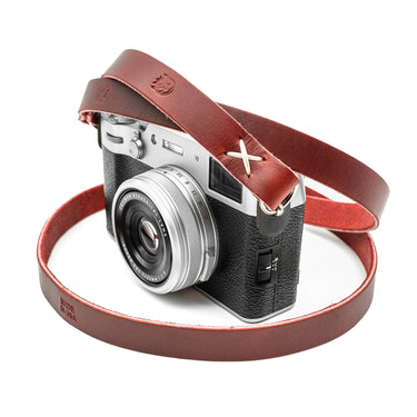 Owlkrown Raw Vintage Leather Strap - Red Dune 45"