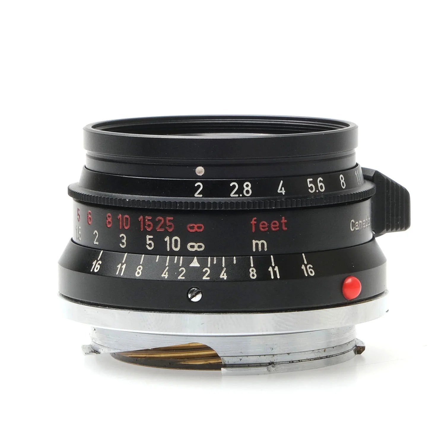 1744598 Leica 35mm f2 Summicron 8-Element Black Anodized, Red Scale 1744598 ...