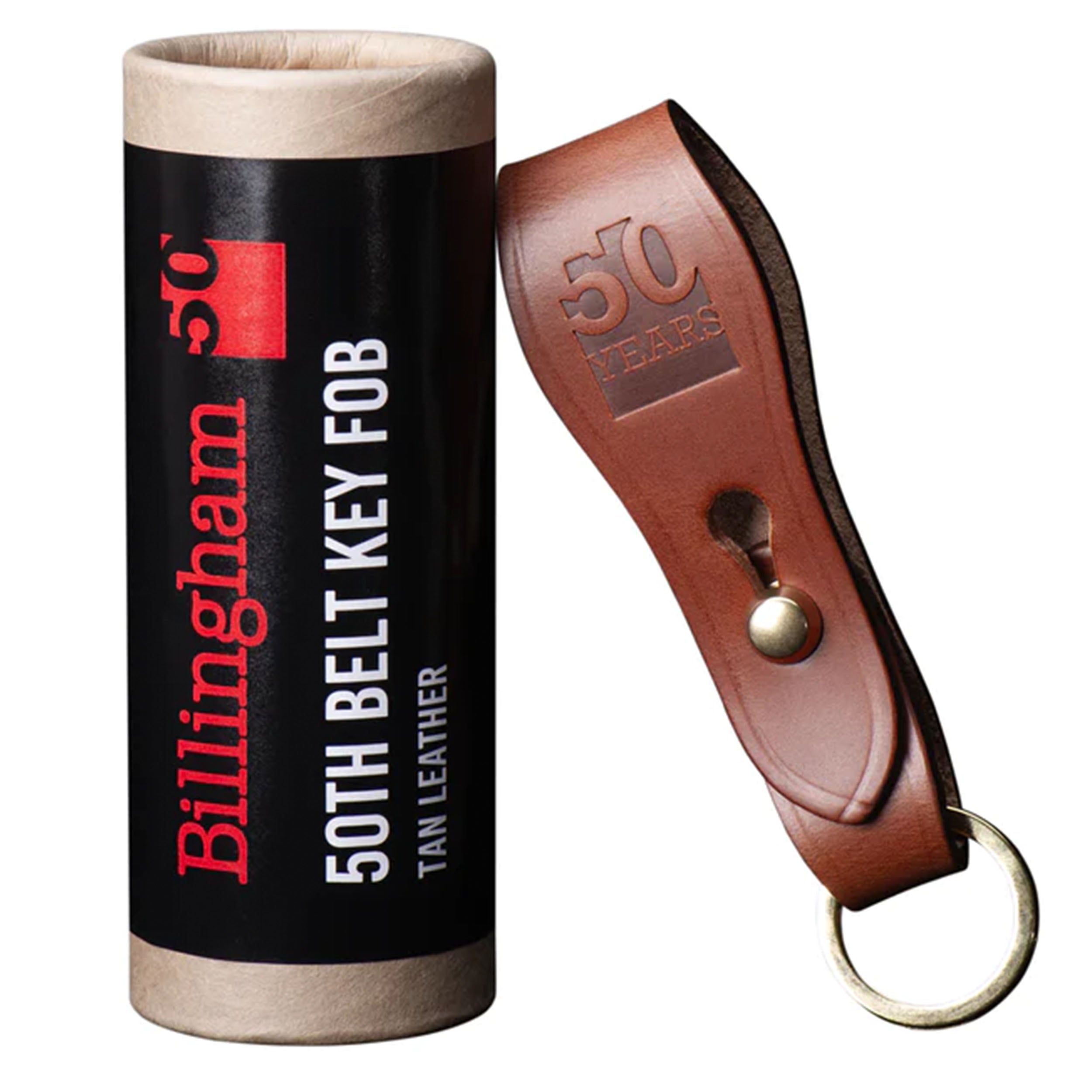 Billingham 50th Belt Key Fob - Tan