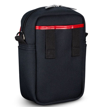 Billingham Airline Stowaway Black Fibrenyte / Red Leather