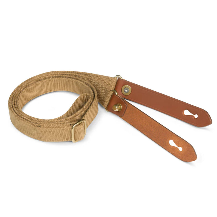 Billingham Stowaway Sling - Khaki Webbing / Tan Leather / Brass