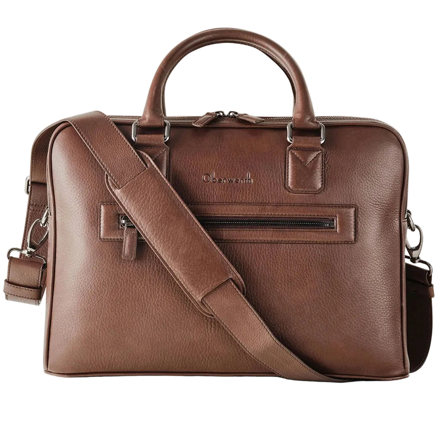 Oberwerth  Warren 1Z Soft Laptop Bag - Dark Brown