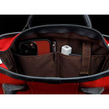 Billingham Dolly Grip Burgundy Canvas / Black Leather