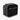 Black suitcase with zippers on a white background
