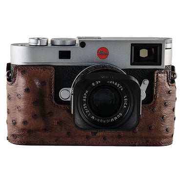 Oberwerth Dark Brown  Ostrich TagCase for Leica M11
