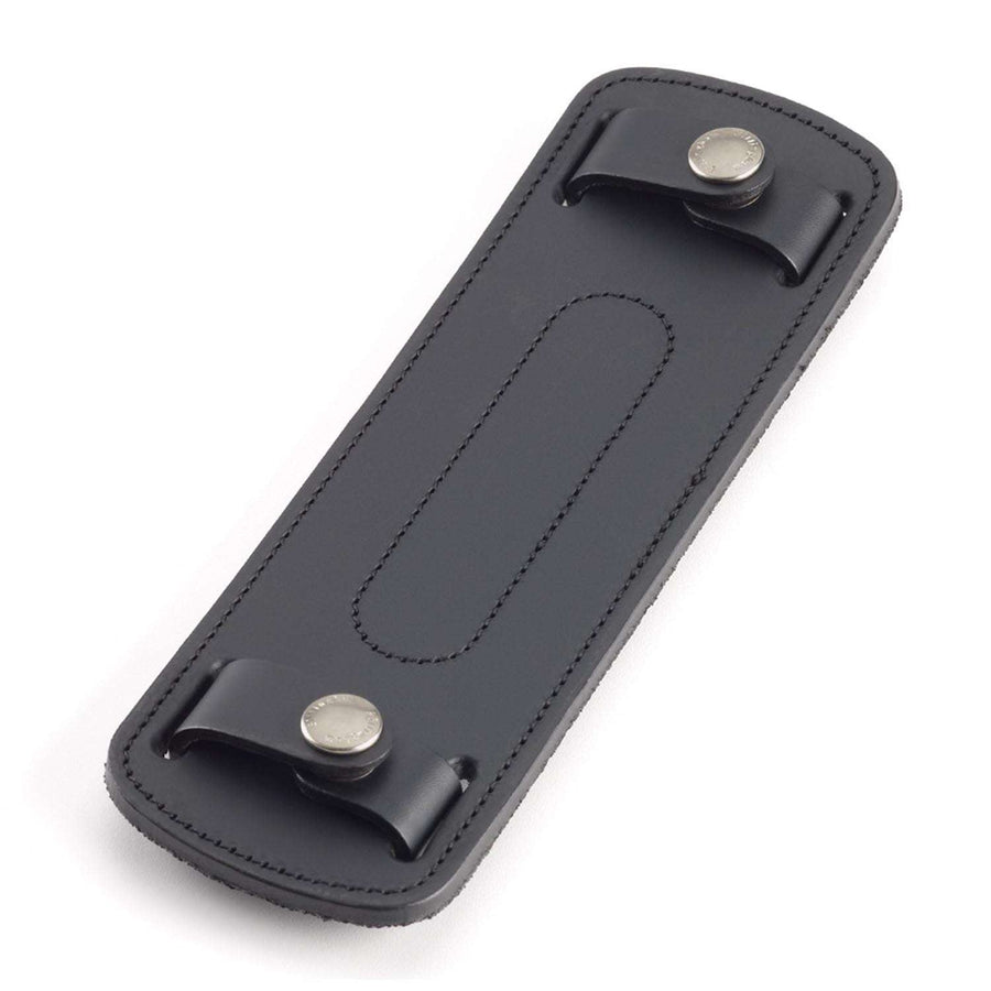 Billingham SP20 Shoulder Pad - Black Leather / Nickel Coated Studs