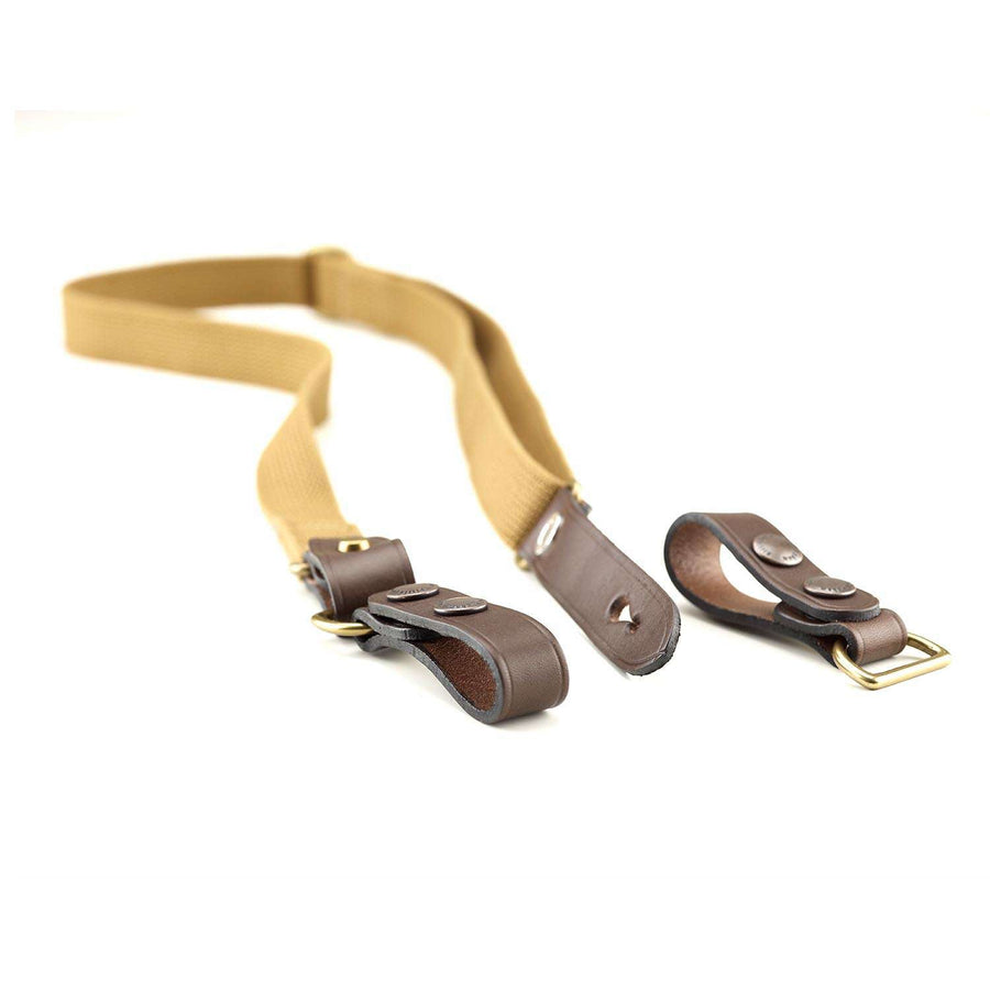 Billingham Waist Strap + Attachment Khaki Webbing / Chocolate Leather