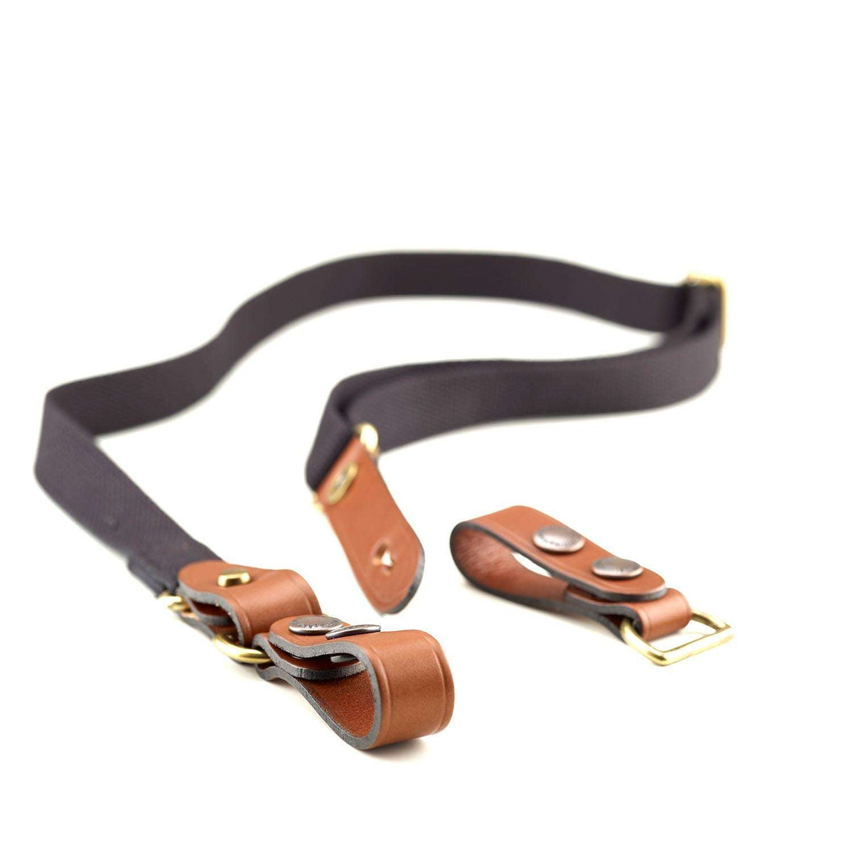 Billingham Waist Strap + Attachment - Black Webbing / Tan Leather