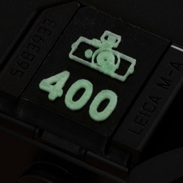 Made in Wetzlar Hot Shoe Film Speed Set -  Black w/ Glow In the Dark Green